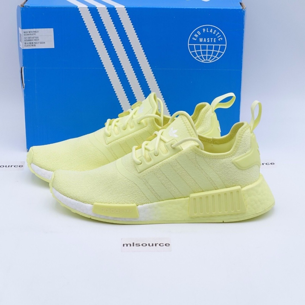 NEW adidas Originals NMD_R1 Sneakers GX8382 Pulse Yellow/White - Picture 1 of 7